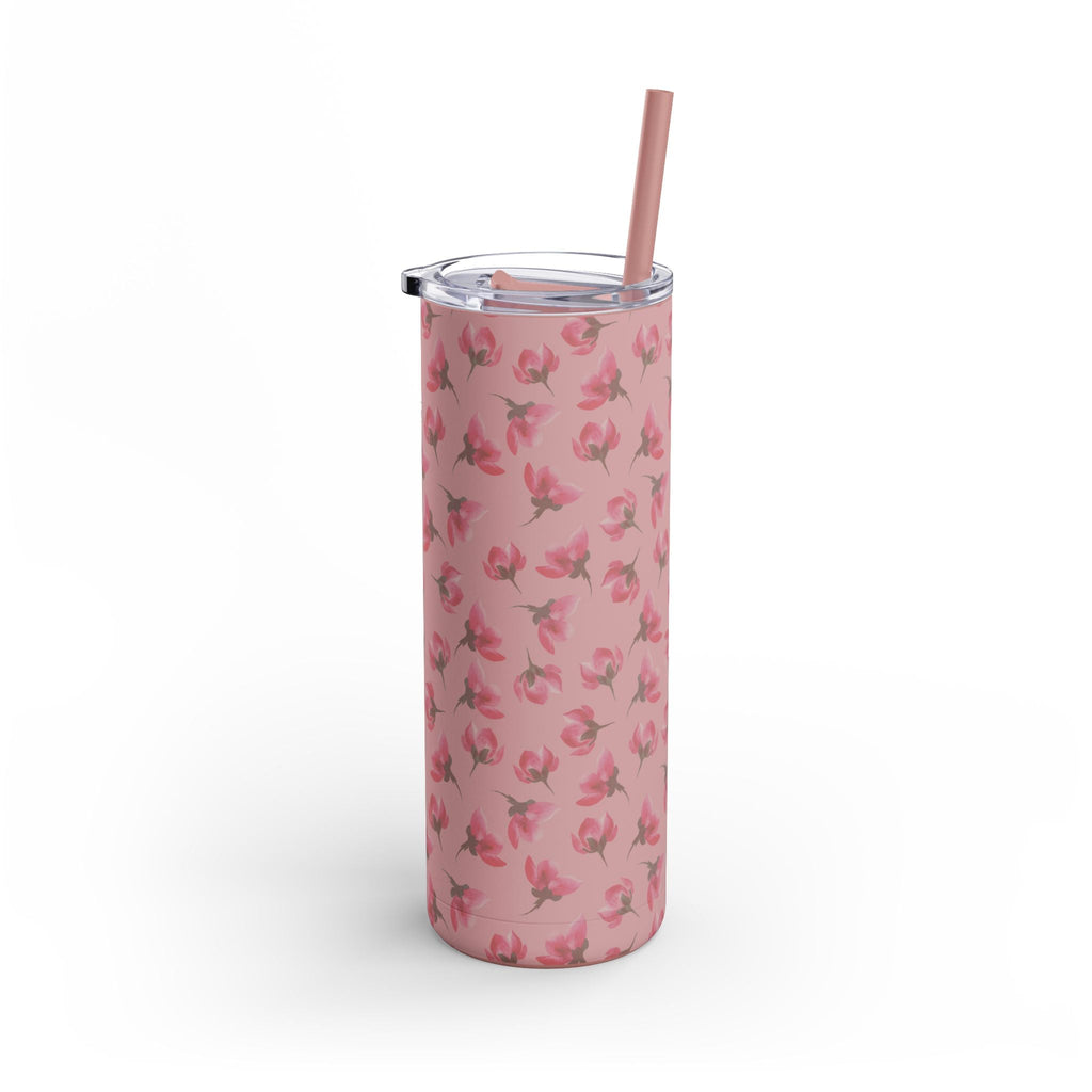 Customizable: Floral Pattern Tumbler, Personalized Gift for Coffee Lovers, Travel Mug for Women, Insulated Drinkware, Trendy Water Bottle