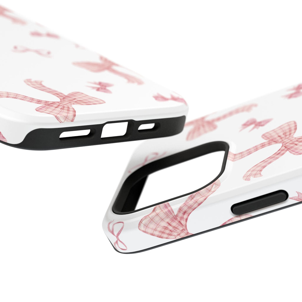 Customizable: Gingham Chic Bow Pattern Phone Case