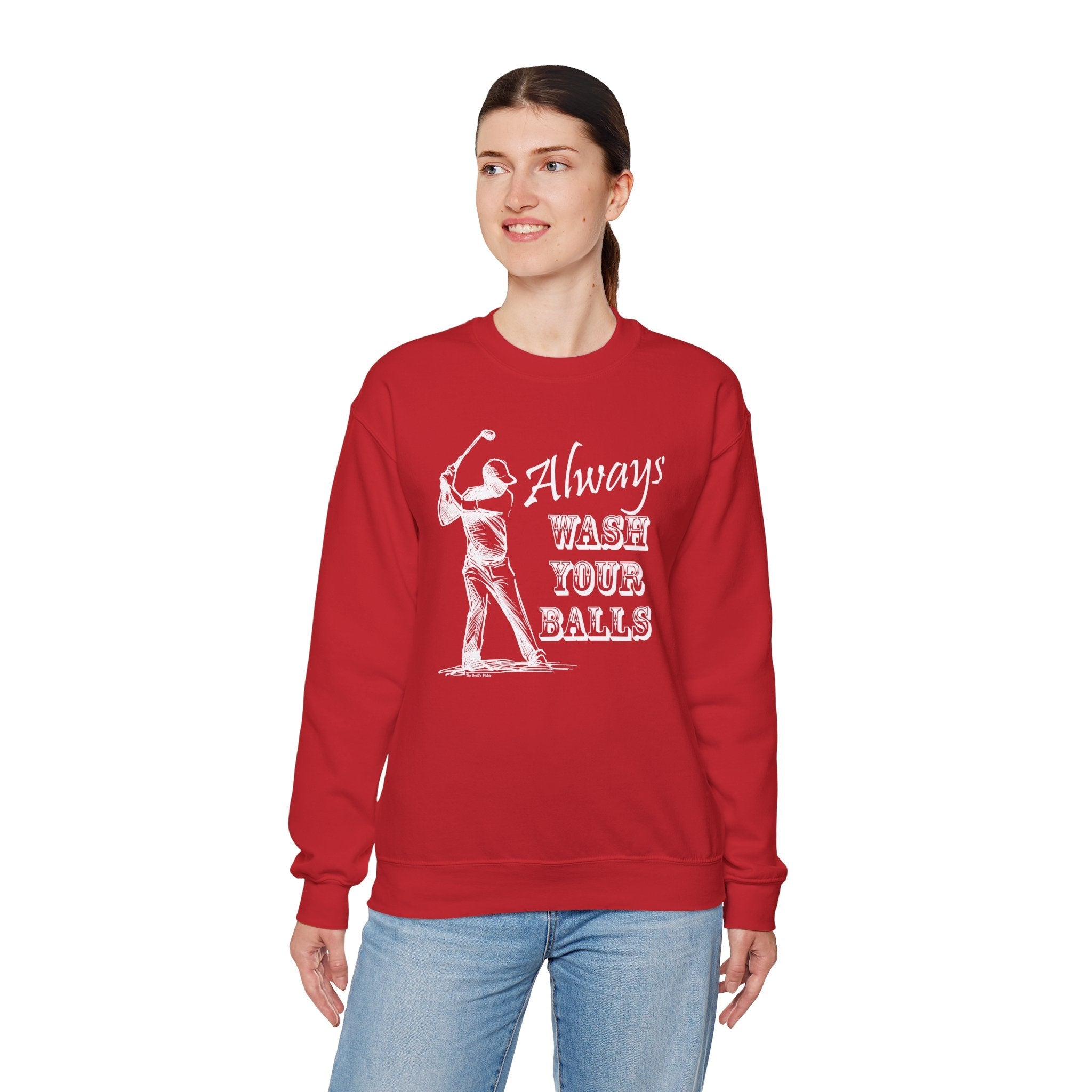 Always Wash Your Balls Golf Crewneck Sweatshirt