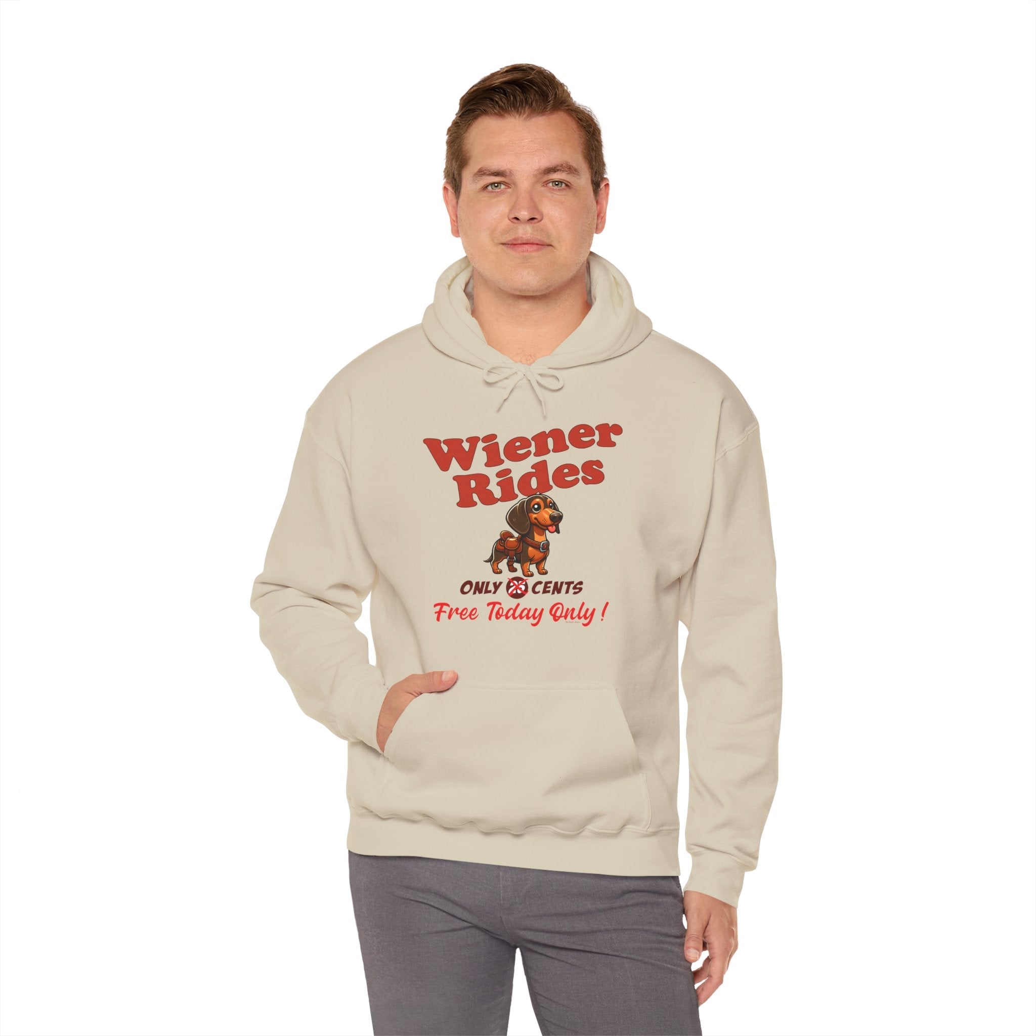 Free Wiener Rides Hooded Sweatshirt