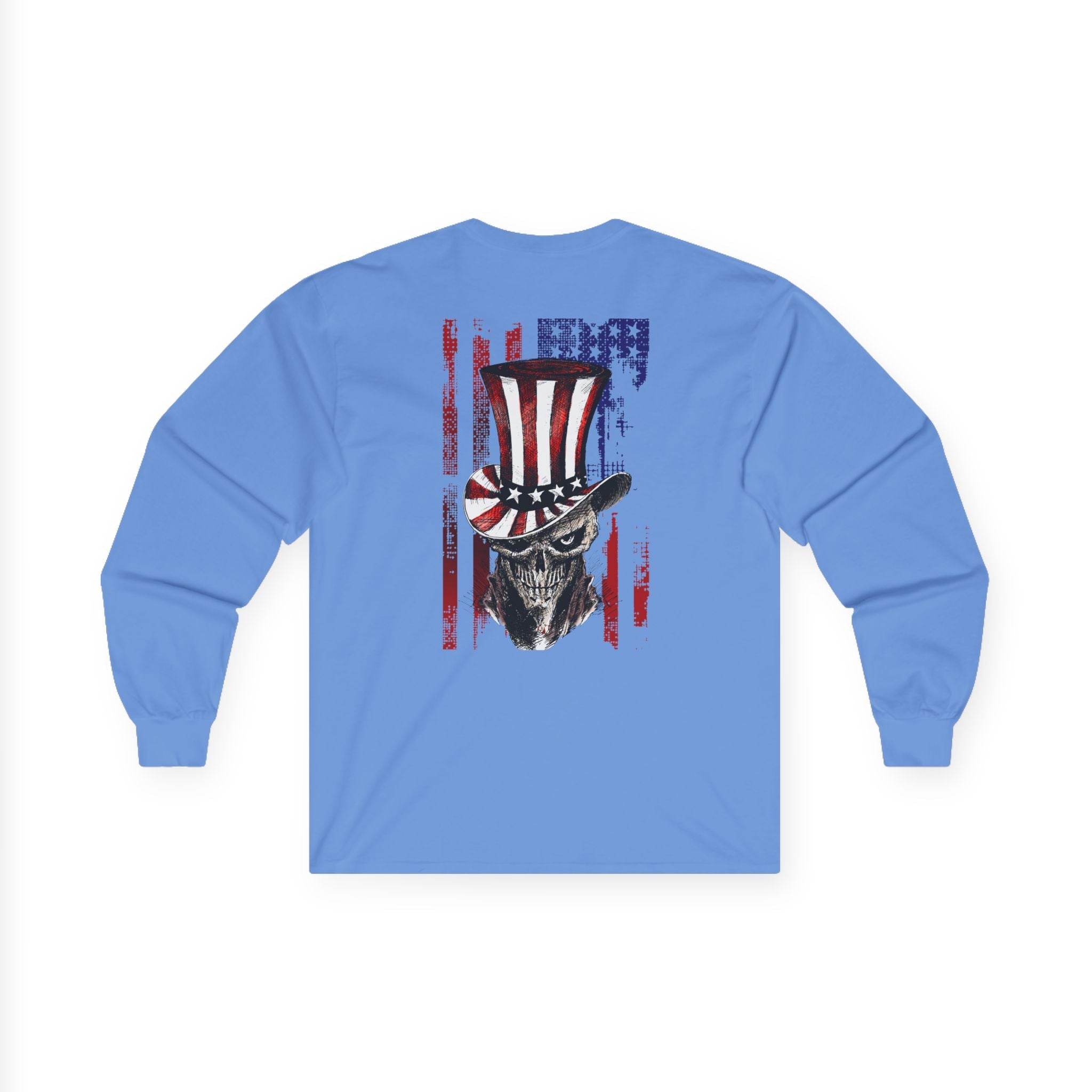 Patriotic Skull Long Sleeve Tee