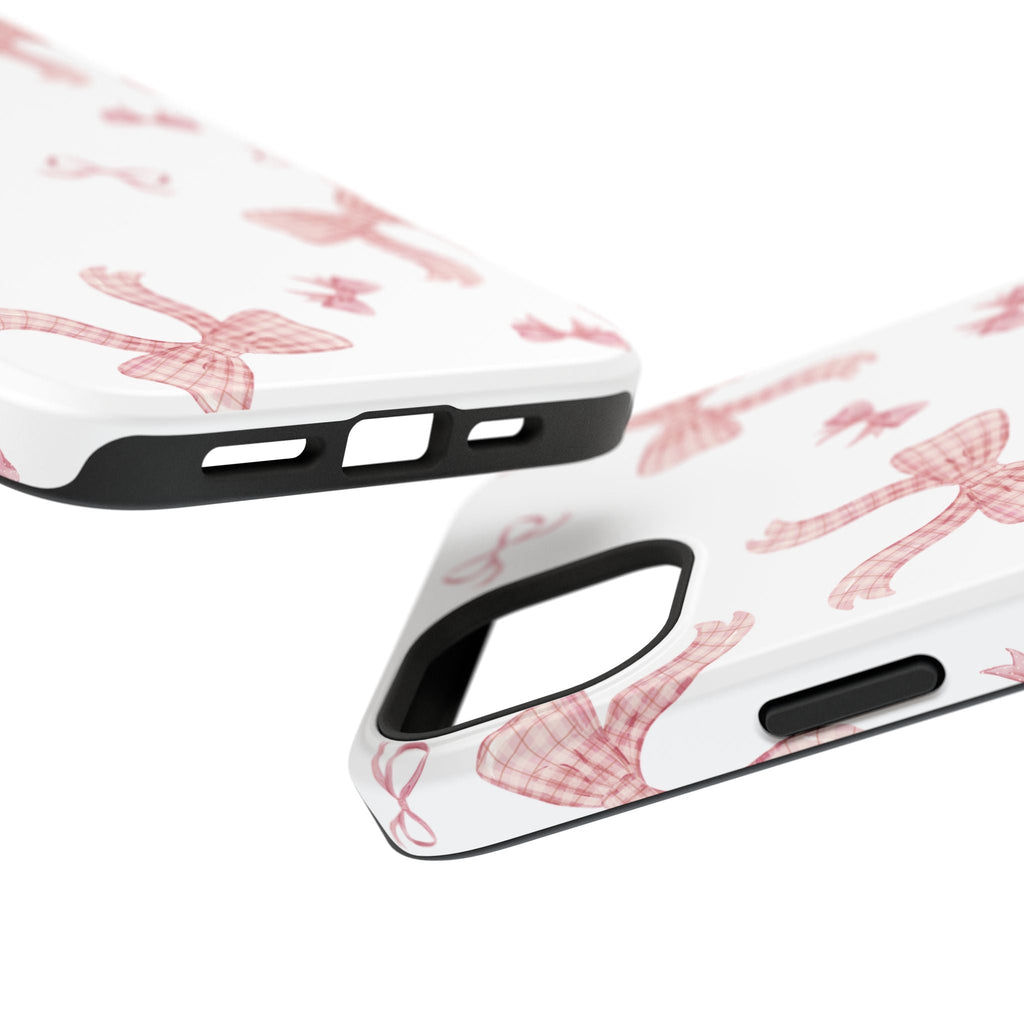 Customizable: Gingham Chic Bow Pattern Phone Case