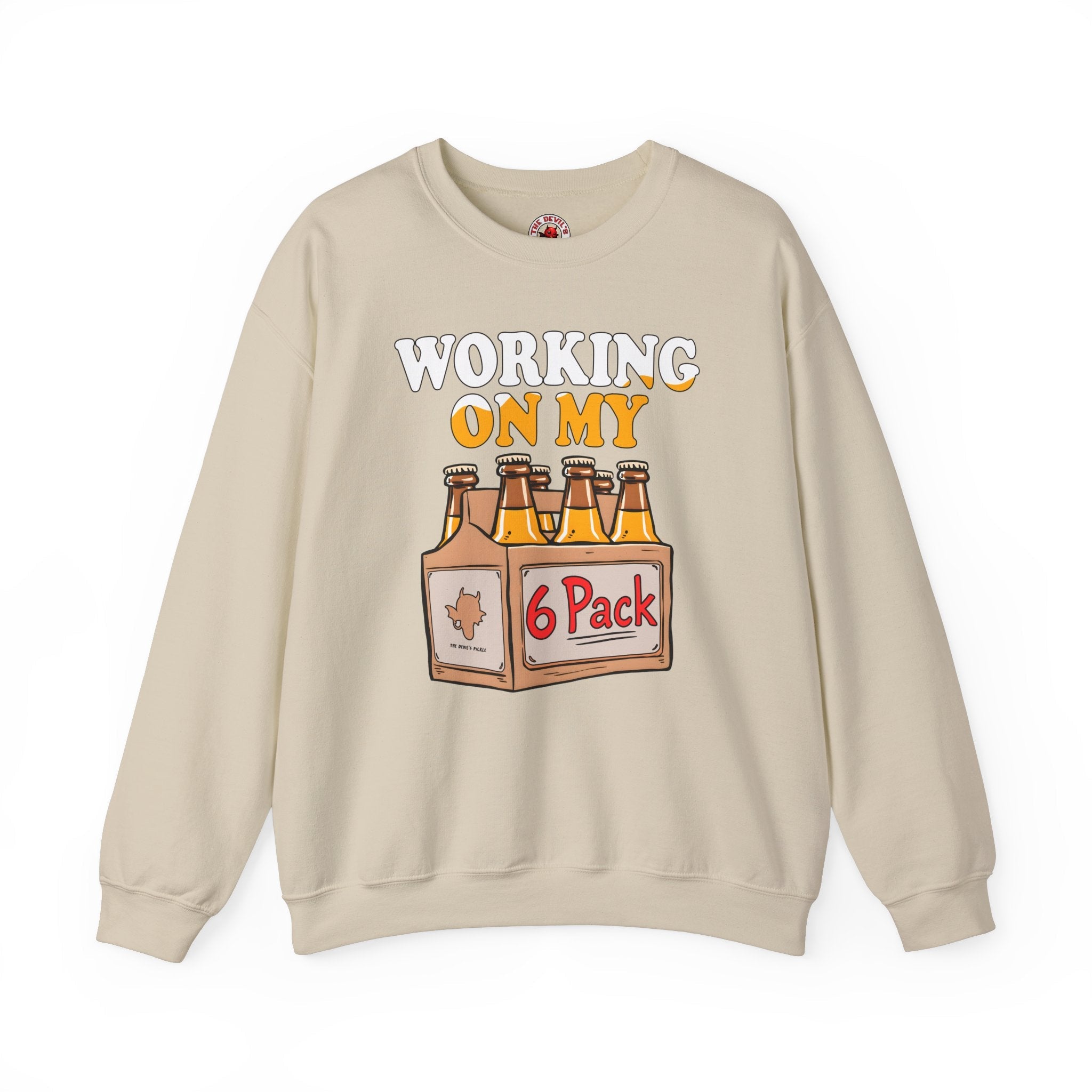 Working On My 6 Pack Crewneck Sweatshirt