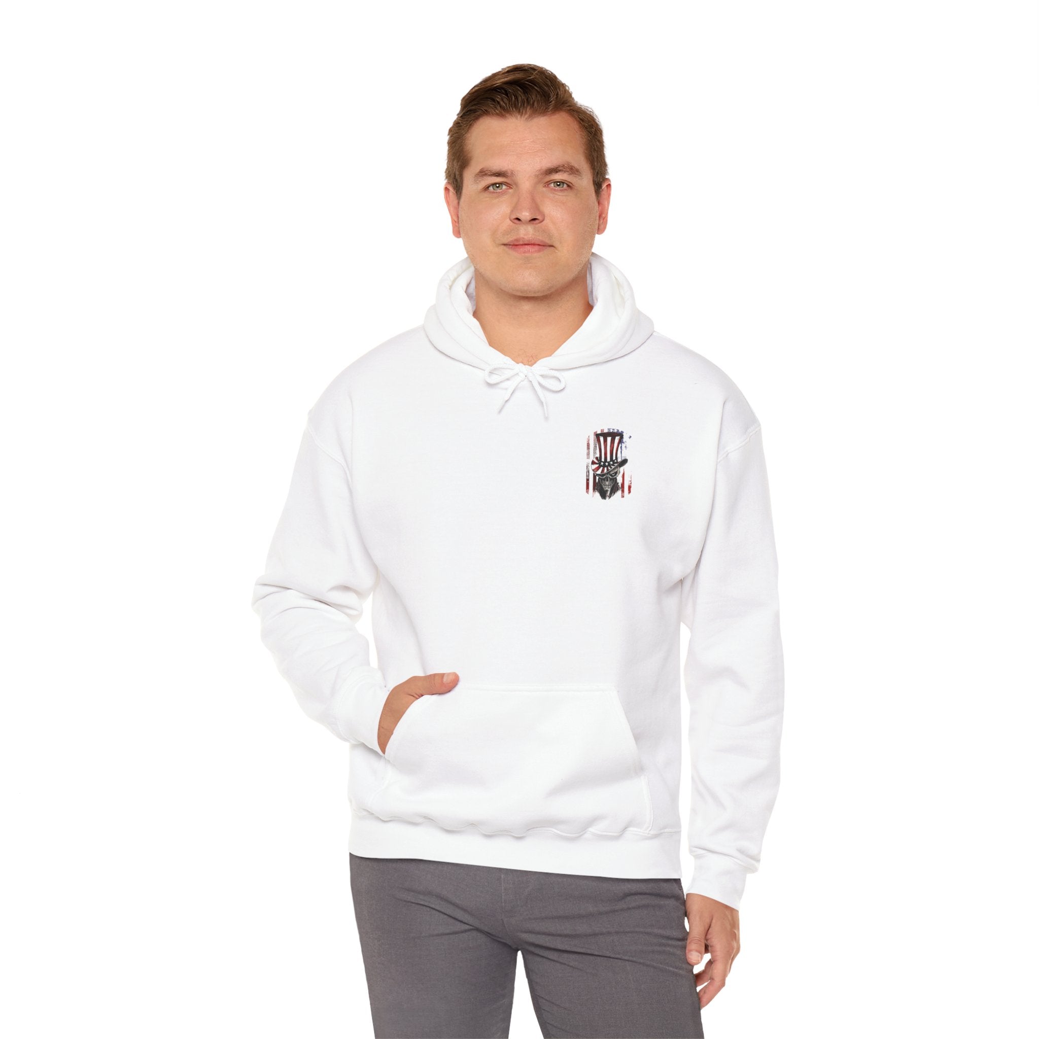 Patriotic Skull Hooded Sweatshirt