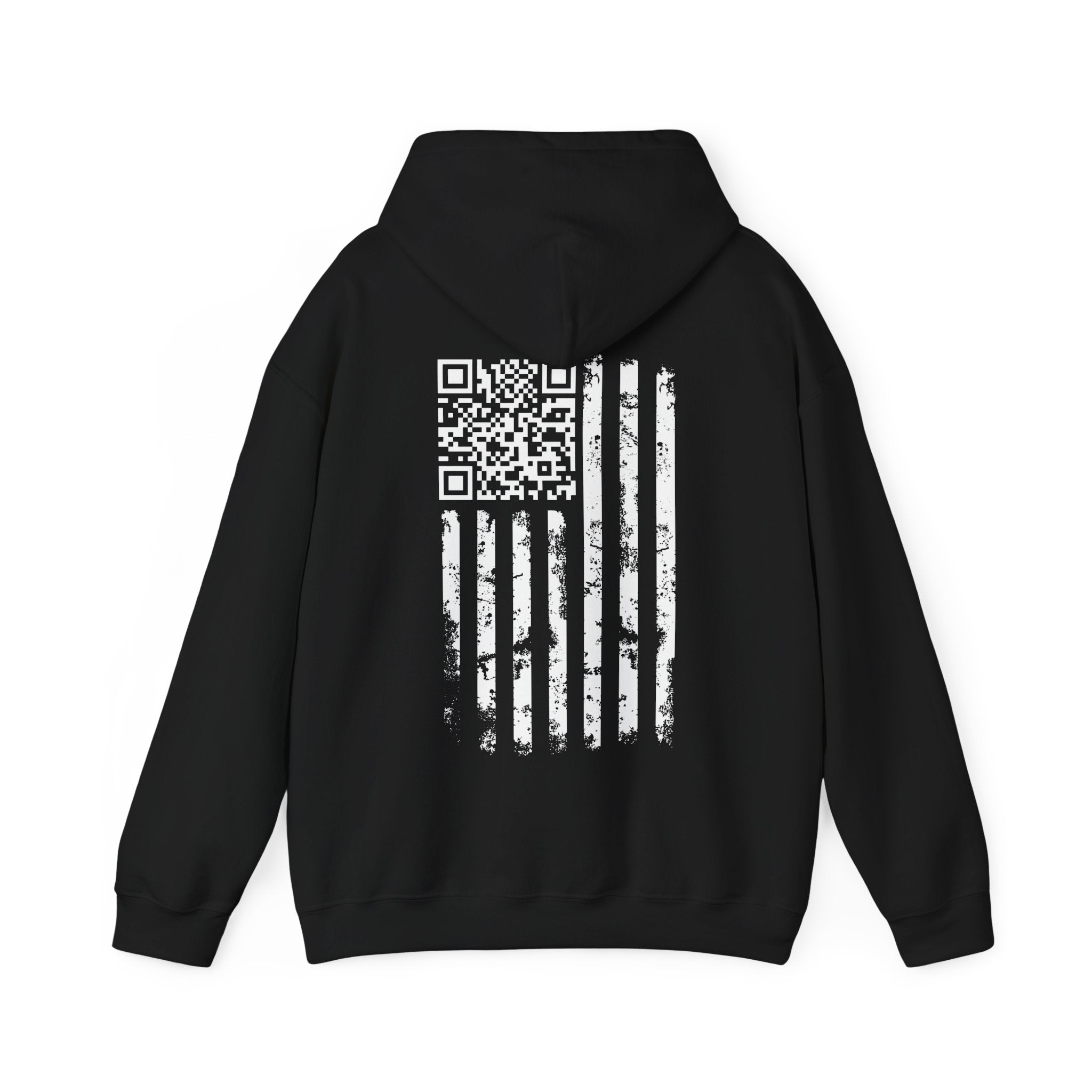 American Flag QR Code Hooded Sweatshirt