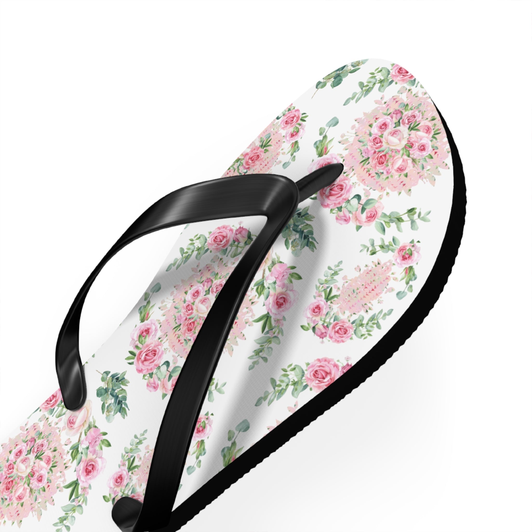 Customizable: Floral Aesthetic Flip Flops, Trendy Beachwear, Vacation Vibes, Dorm Shoes, Shower Shoes