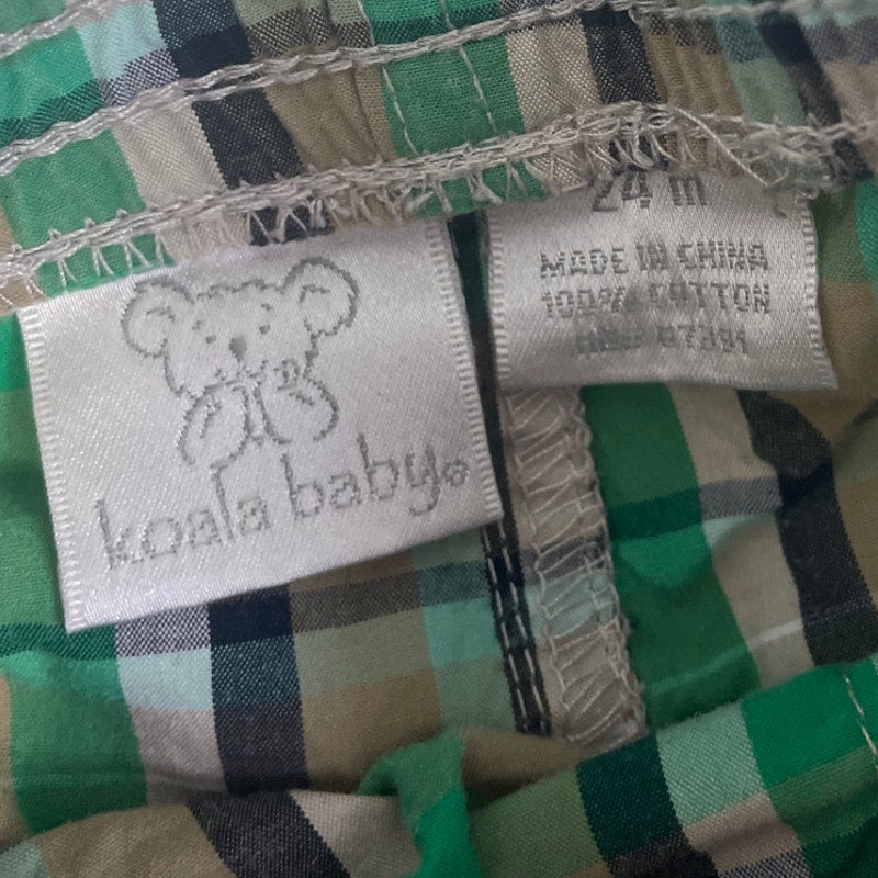 Lot of 4 Boys 2T Plaid Koala Baby Garanimals Elastic Waist Board Shorts Shorts