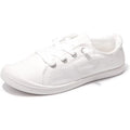 New Beneker Womens Size 7 White Slip On Canvas Low Top Lace Sneaker Shoes w Flaw