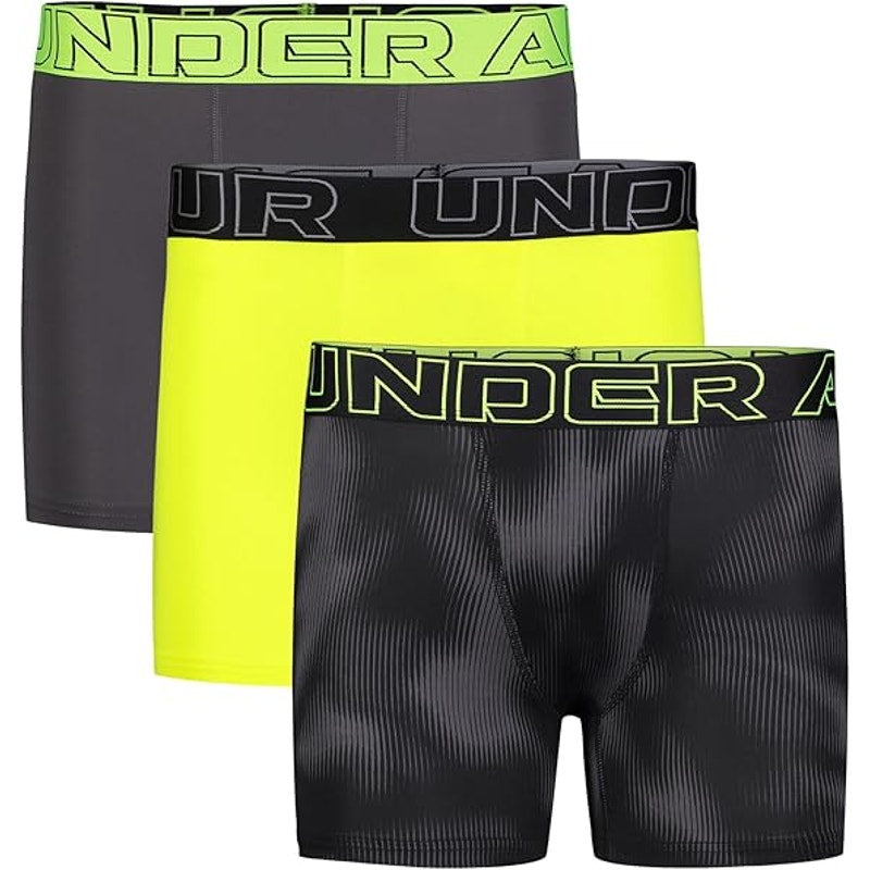 New 3 Pack Under Armour Boys Youth XL Light Weight Moisture Wicking Boxer Briefs