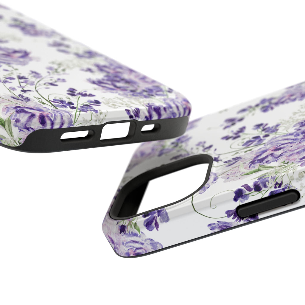 Customizable: Purple Floral Impact-Resistant Phone Case