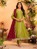 Silk anarkali suit