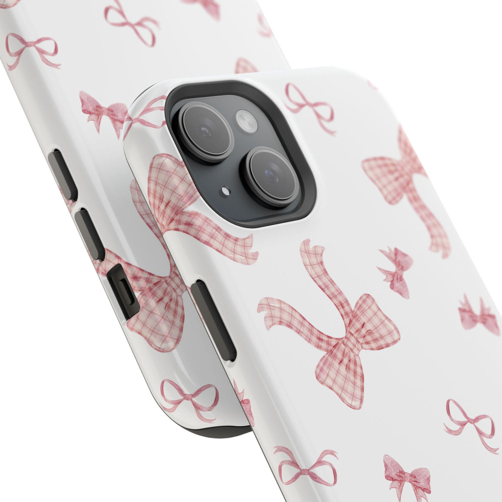 Customizable: Gingham Chic Bow Pattern Phone Case