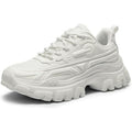 Dream Pairs Womens Size 7.5 White Lace Up Chunky Platform Athletic Sneaker Shoes