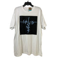 New Hand Printed Womens 2XL White Jesus He Is Risen Easter Crew Neck Tee Shirt