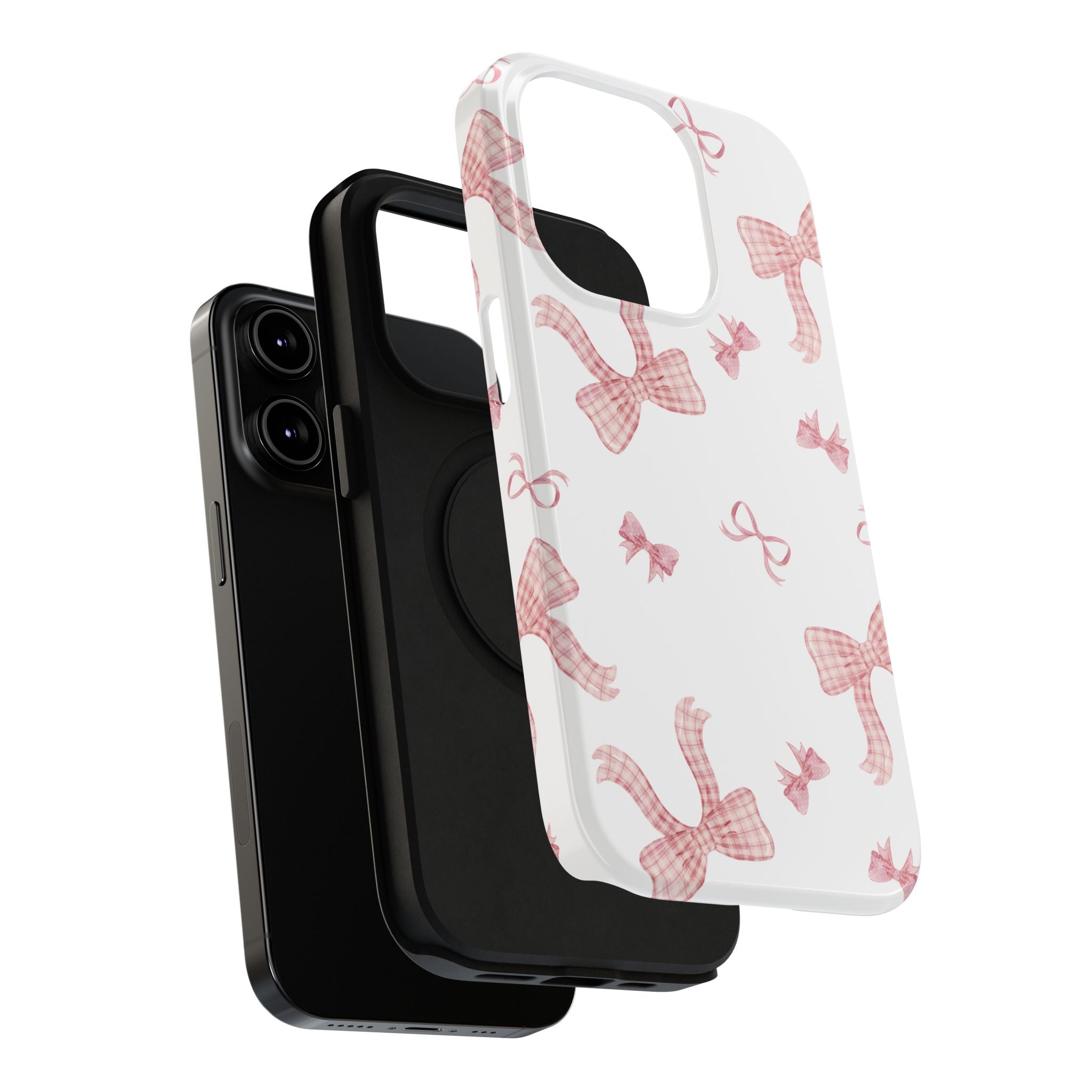 Customizable: Gingham Chic Bow Pattern Phone Case