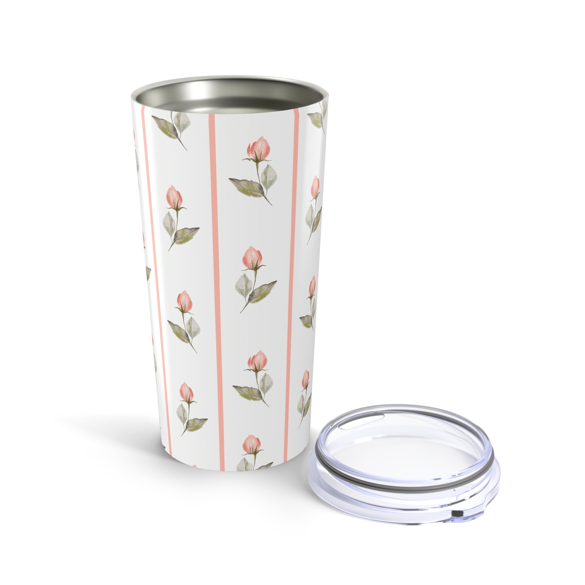 Customizable: Floral Rose Tumbler 20oz | Insulated Drinkware, Perfect for Gifts, Spring Celebrations, Travel Mugs, Coffee Lovers, Eco-Friendly Design