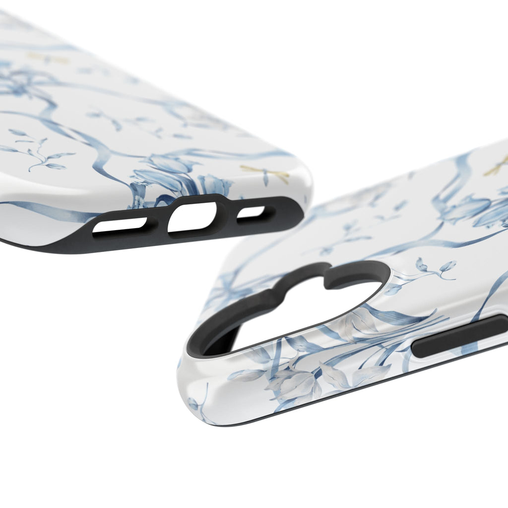 Customizable: Blue Floral-Inspired Phone Case