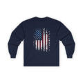 Distressed American Flag Long Sleeve Tee