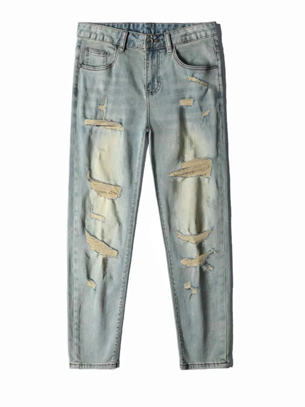 Trendy Washed Slim Fit Denim Jeans for Men