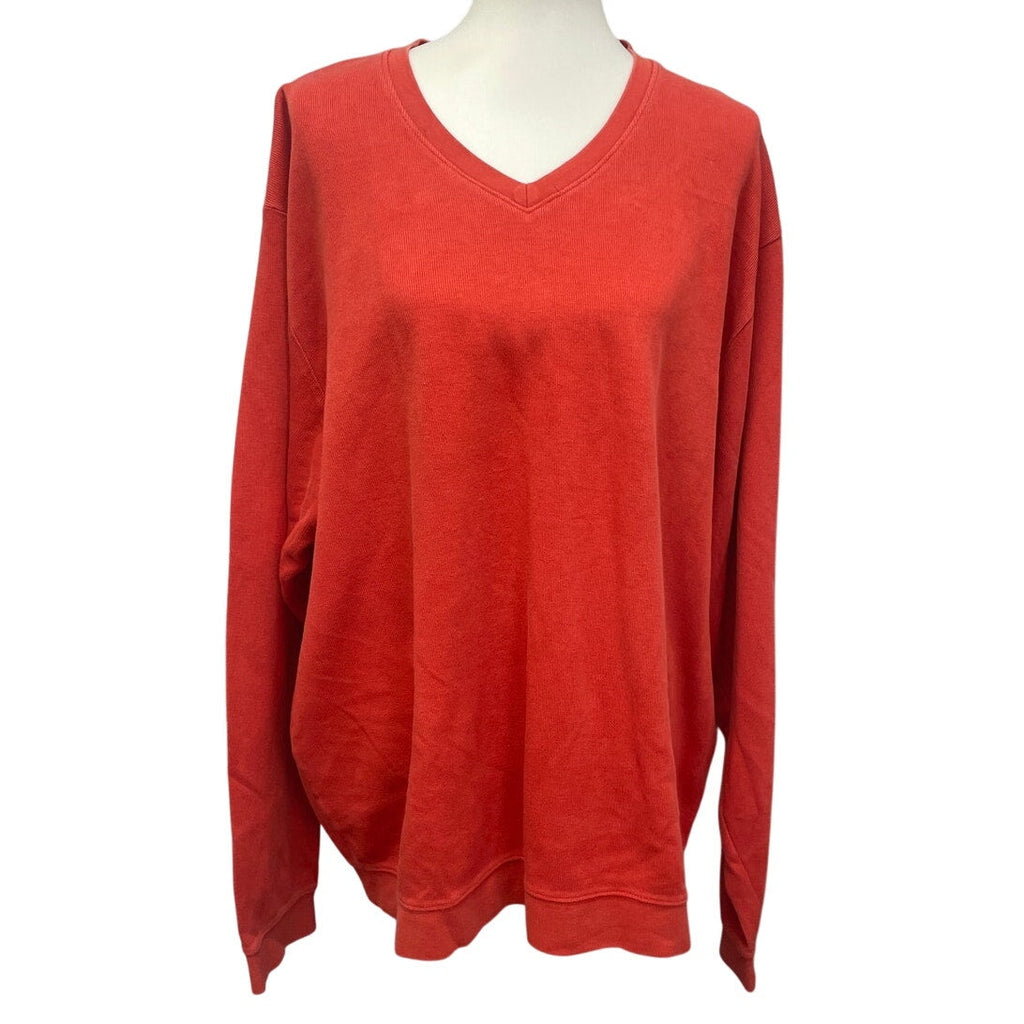 Cutter & Buck Mens XXL 100% Cotton Long Sleeve V Neck Pullover Sweatshirt