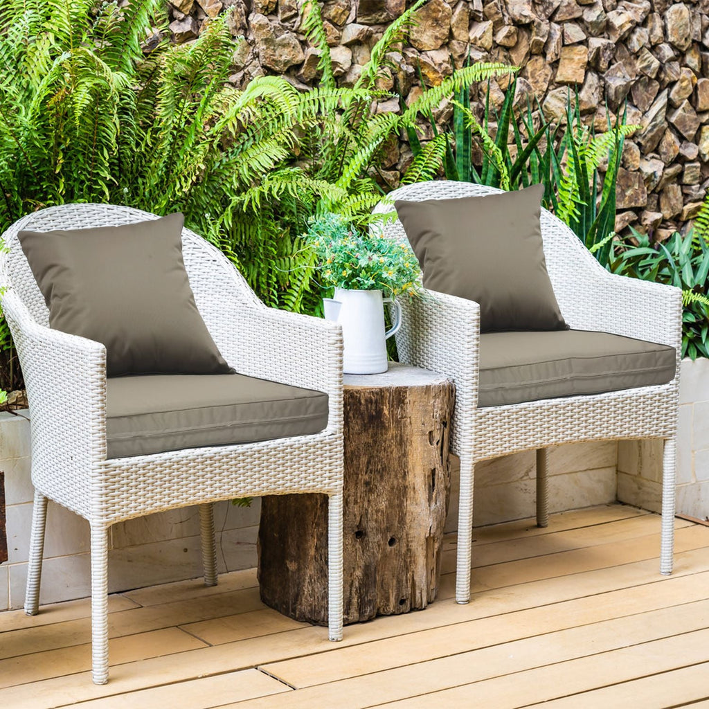 Outdoor Seat Cushion Set Waterproof Patio Furniture Cushion and Back Pillow Fade Resistant Deep Seat Set Chair Pad with Removable Cover for Chair Sofa