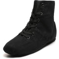Foralod Womens Size 8 Black Jazz Boots Lace Up Round Toe High Top Dance Shoes