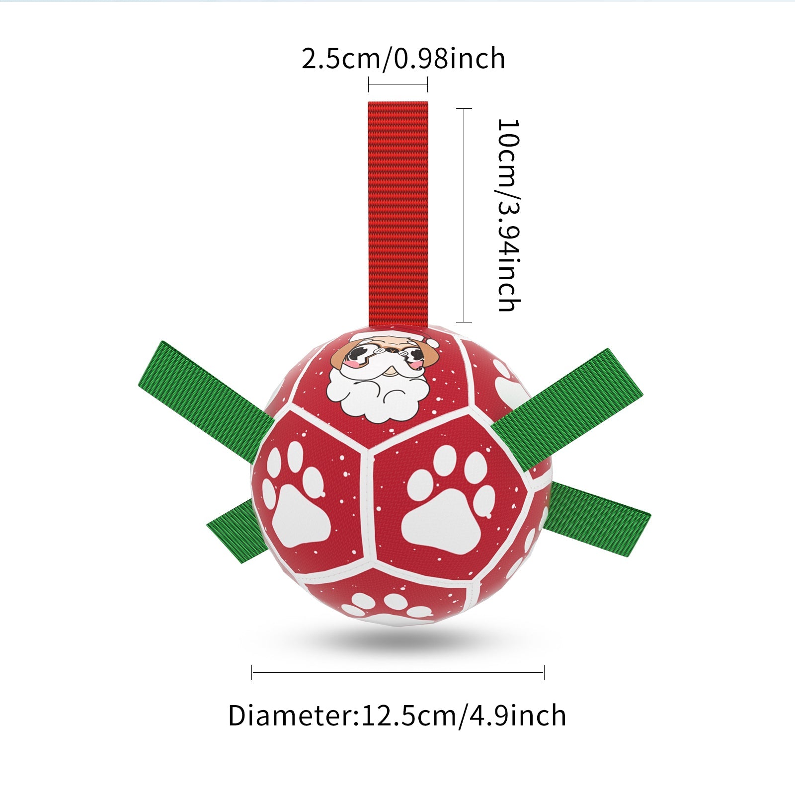 Interactive Dog Soccer Ball Toy – Durable Dog Football with Nylon Tabs for Outdoor Fetch & Training