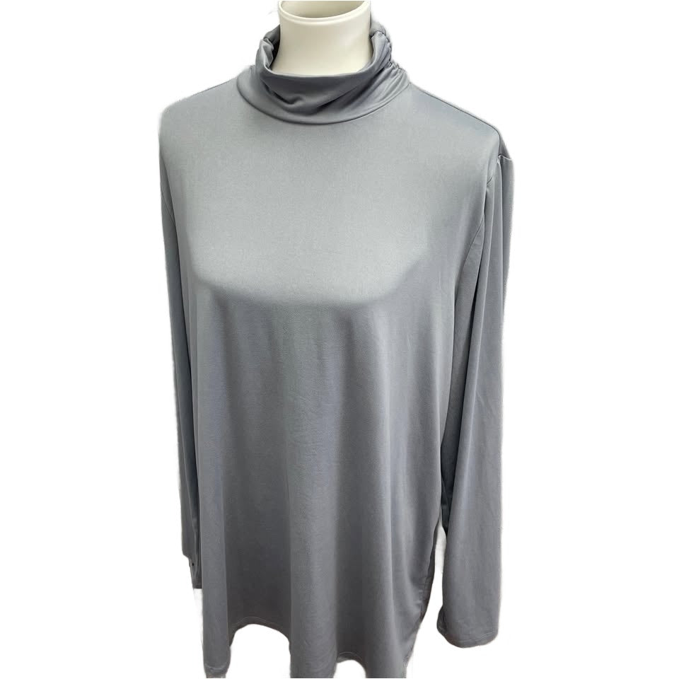 Lane Bryant Womens Plus Size 22/24 Flowy Polyester Blend Long Sleeve Turtleneck