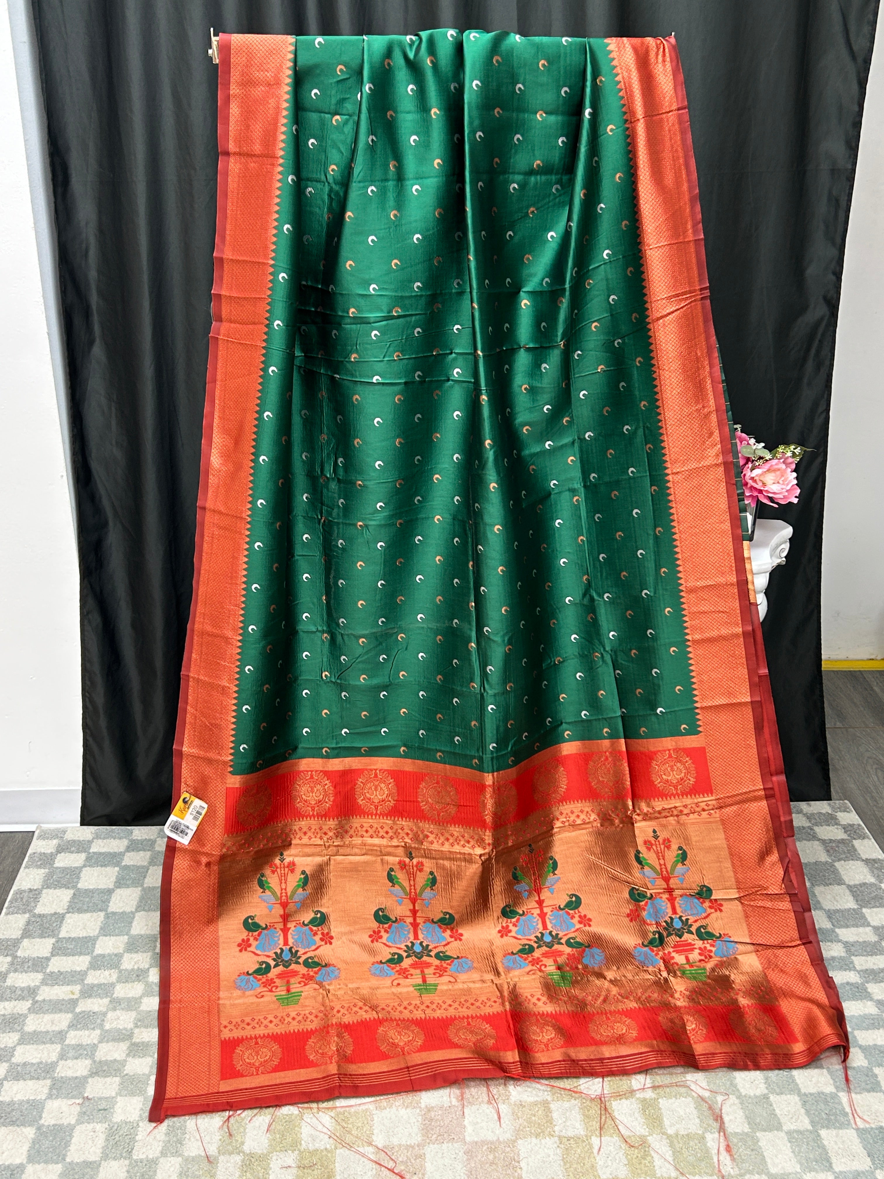 Art silk saree / Paithani design