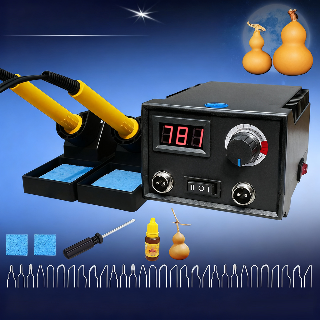 Pengjia Temperature Regulating Pyrography Machine Board Pyrography Tool Set Pyrography Wood Burning Pen Electric Iron Brush