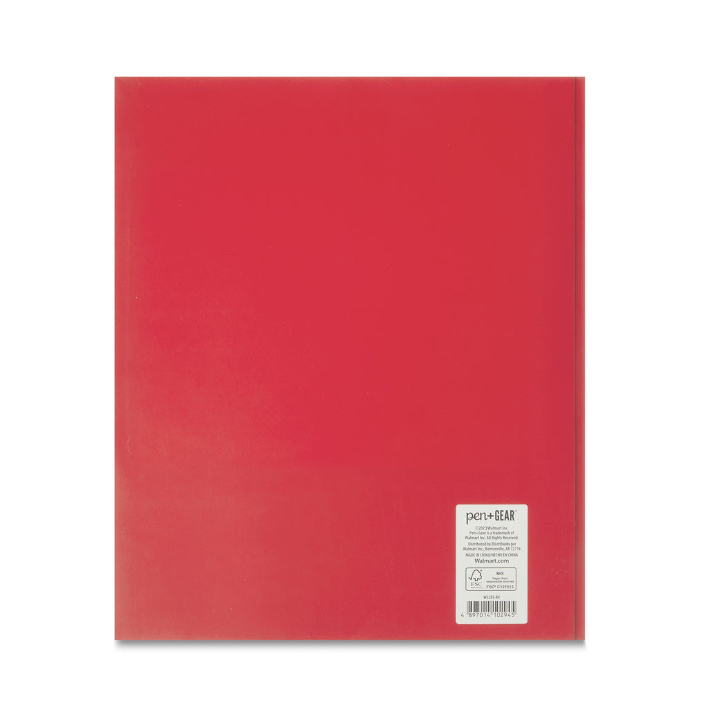 (10 Pack)  3-Prong Paper Folder, Solid Red Color, Letter Size