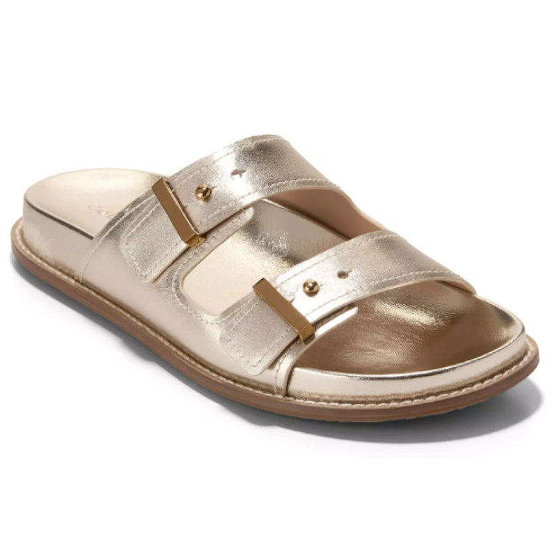 New In Box Cole Haan Womens Size 9 Gold Leather Open Toe Marisol Sandal Shoes