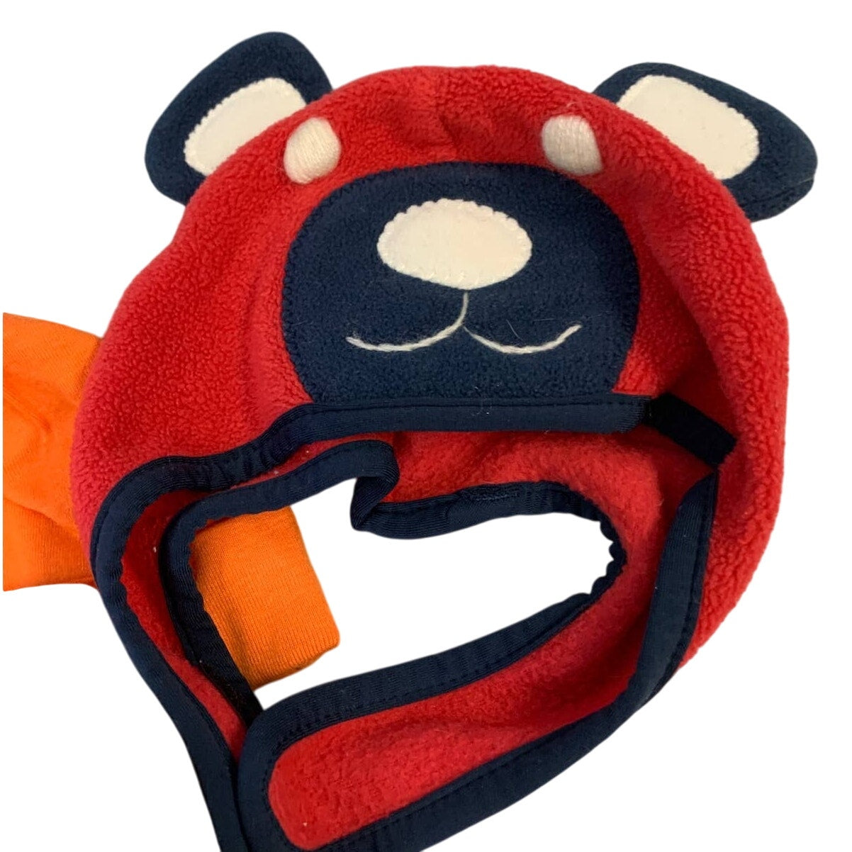 Lot of 8 Baby Soft Cotton Beanie Cap Hats Beanies Fleece Bear Under Chin Hat