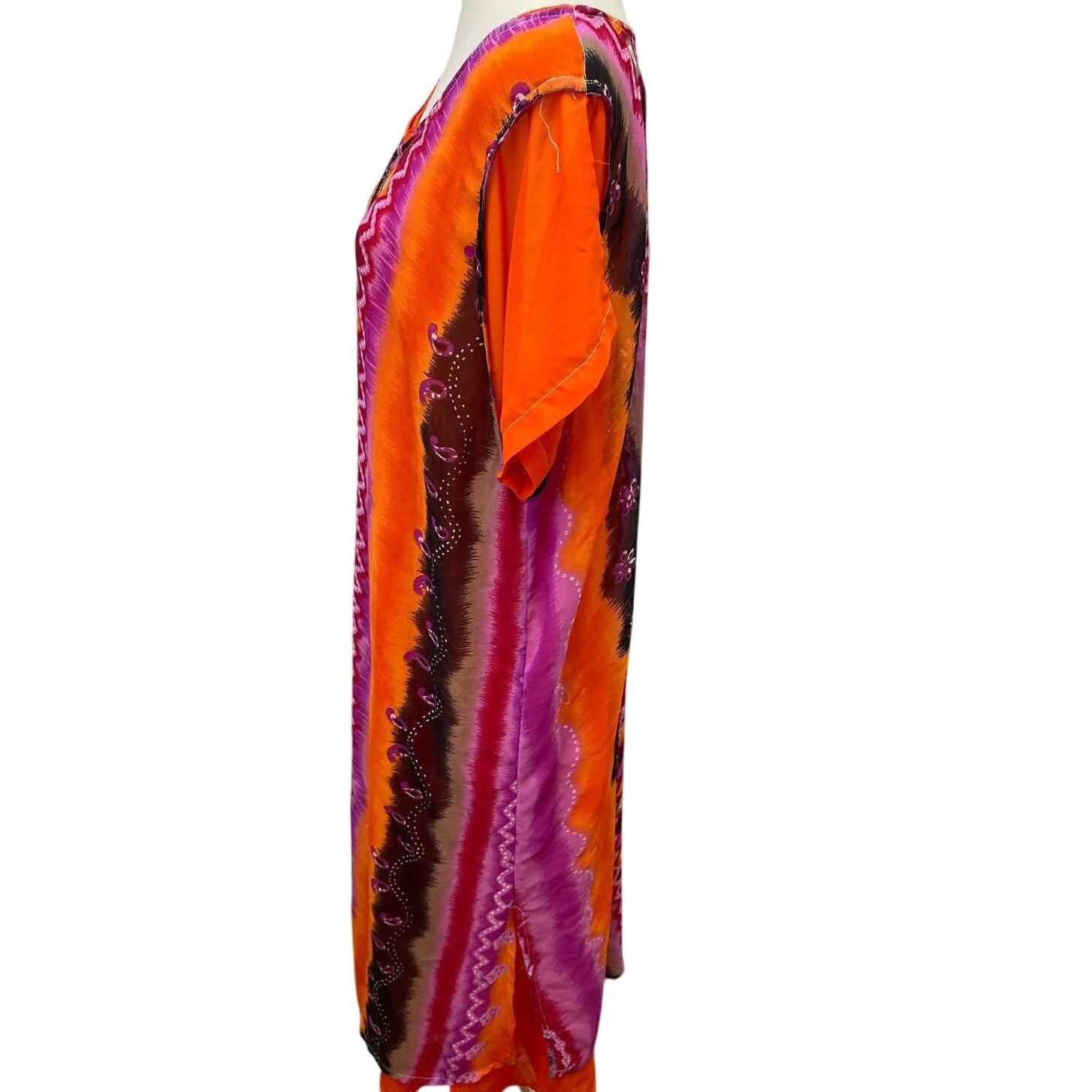 Kirpa Womens 1X Polyester Double Layer Sheer Long Shealth Dress Made In India