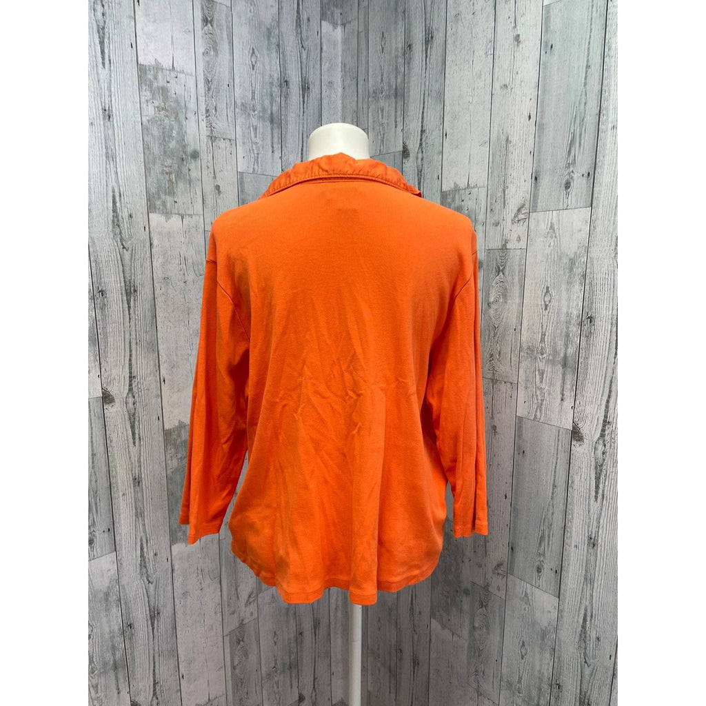 Lauren Ralph Lauren Womens Plus Size 2X 100% Cotton Long Sleeve Collared Shirt