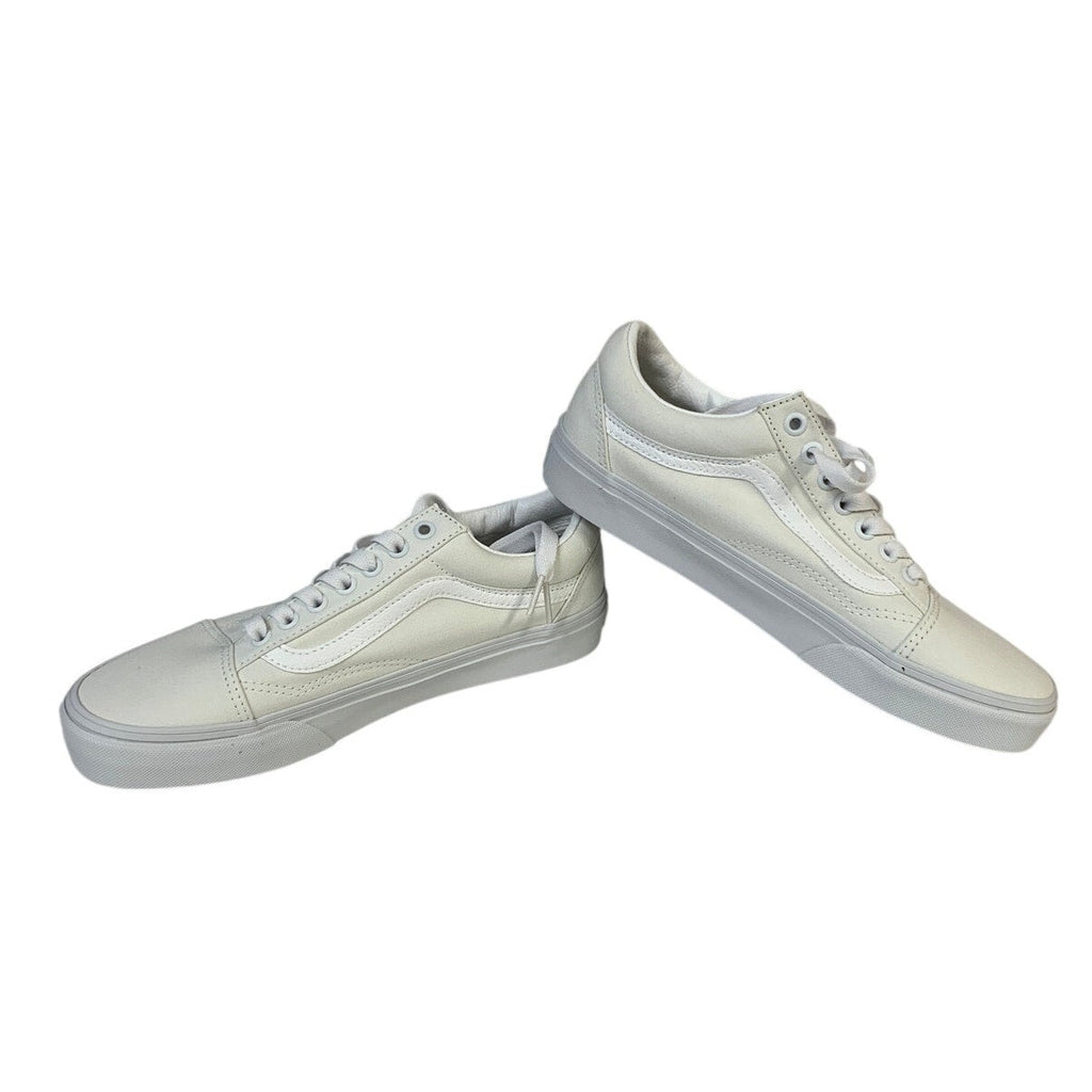 Vans Womens Size 8.5 White Old Skool Sneaker Lace Up Round Toe Low Top Shoes