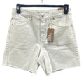 New Eddie Bauer Womens Size 2 White Stretch Cotton High Rise Cutoff Denim Shorts