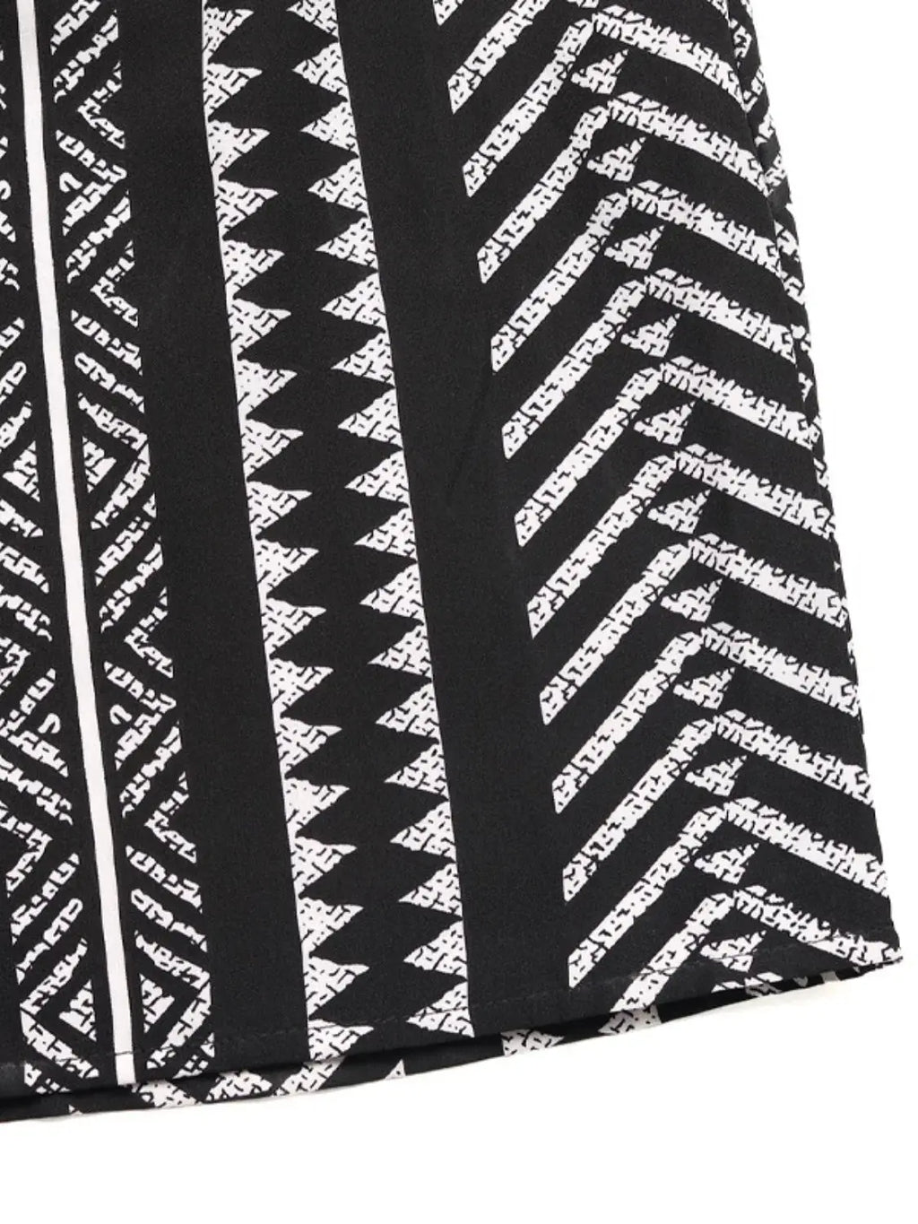Black and White Tiered Bohemian Maxi Skirt with Pockets