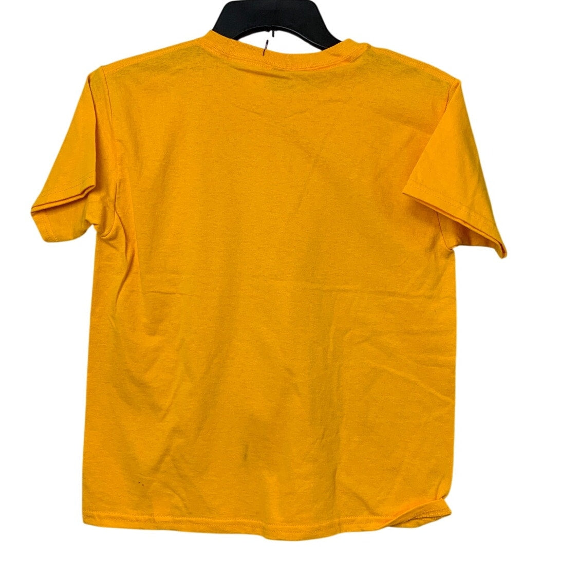 New Hand Printed Youth Medium Gold Yellow Equality Rainbow Pride Tee Shirt