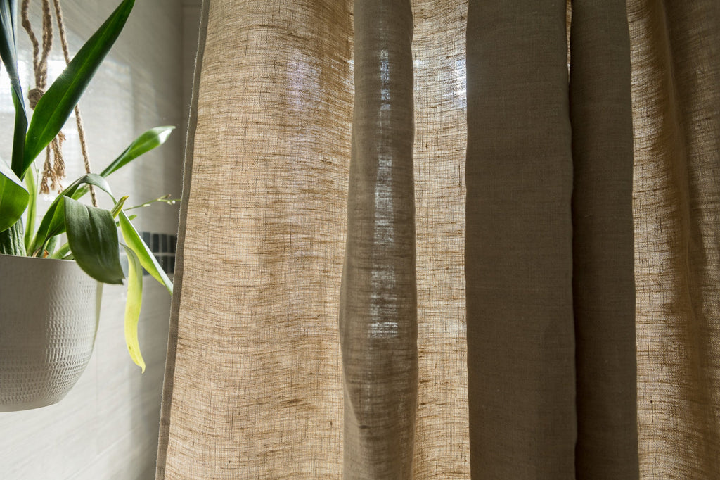Hemp Shower Curtain – Bath, Tub + Stall Sizes – Made in USA