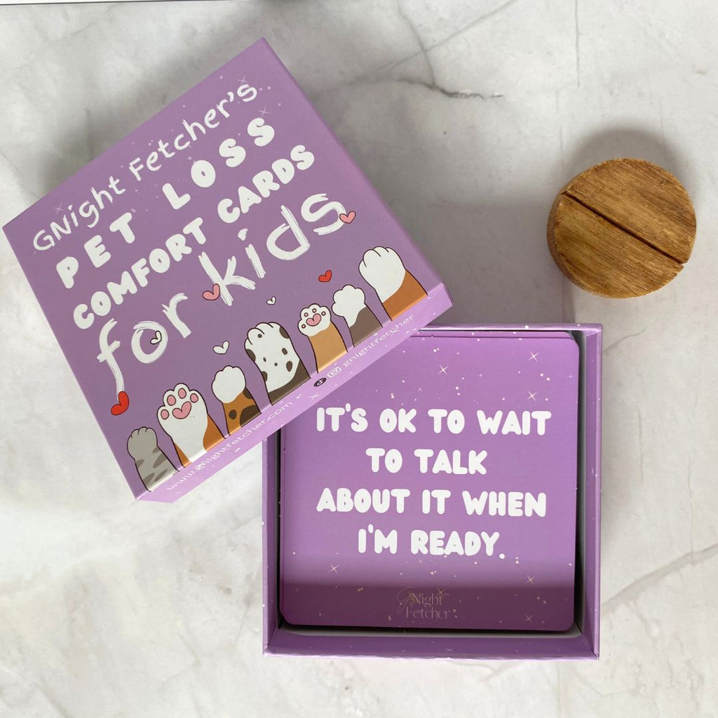 For Kids: Pet Loss Comfort Cards - 51 Affirmations with Prompts