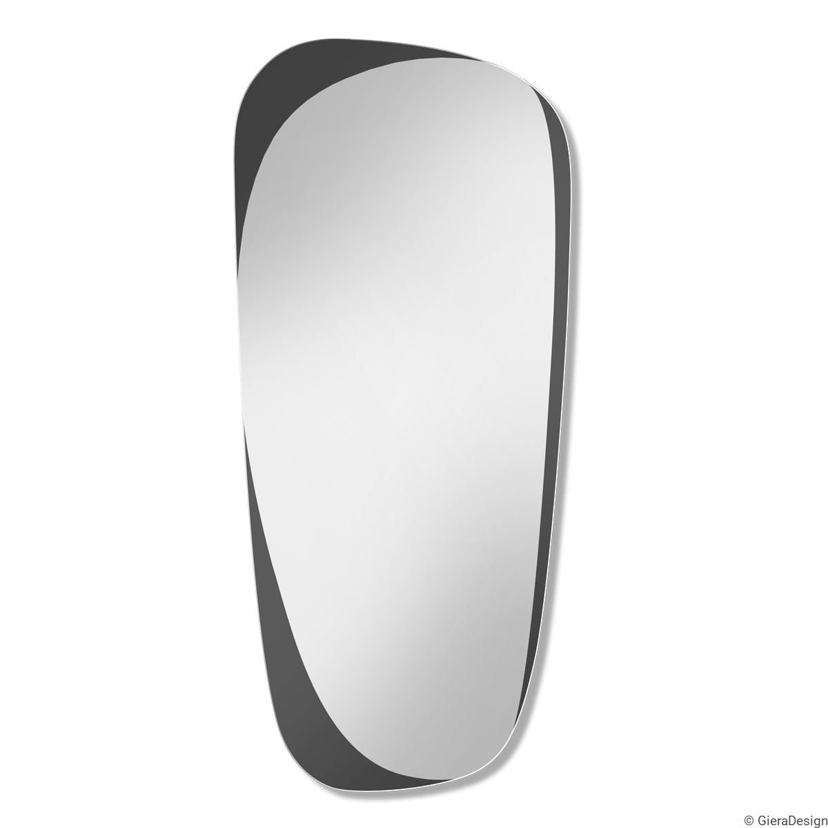 Modern Irregular Wall Mirror – Asymmetrical Black Frame