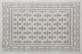 Pearl 100% Cotton Washable Bohemian Area Rug - Light Gray and Off-White