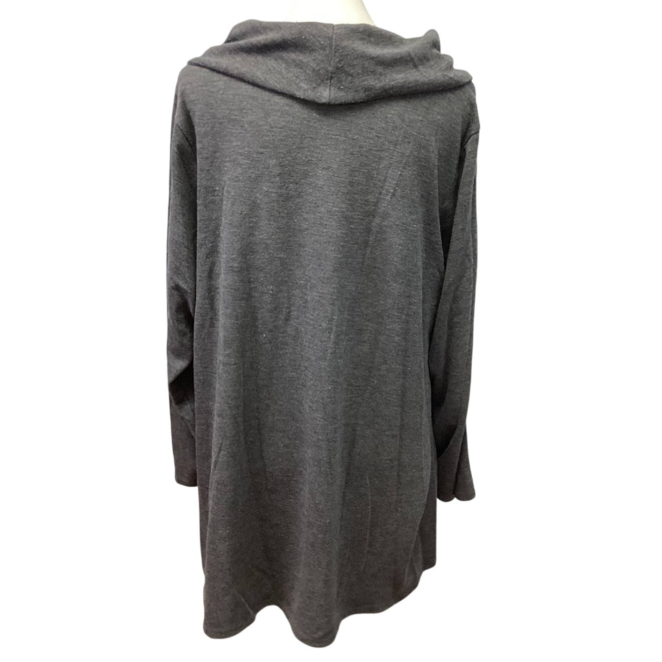IN Studio Womens Plus Size 3X Long Sleeve Cowl Neck Flowy Cotton Blend Sweater