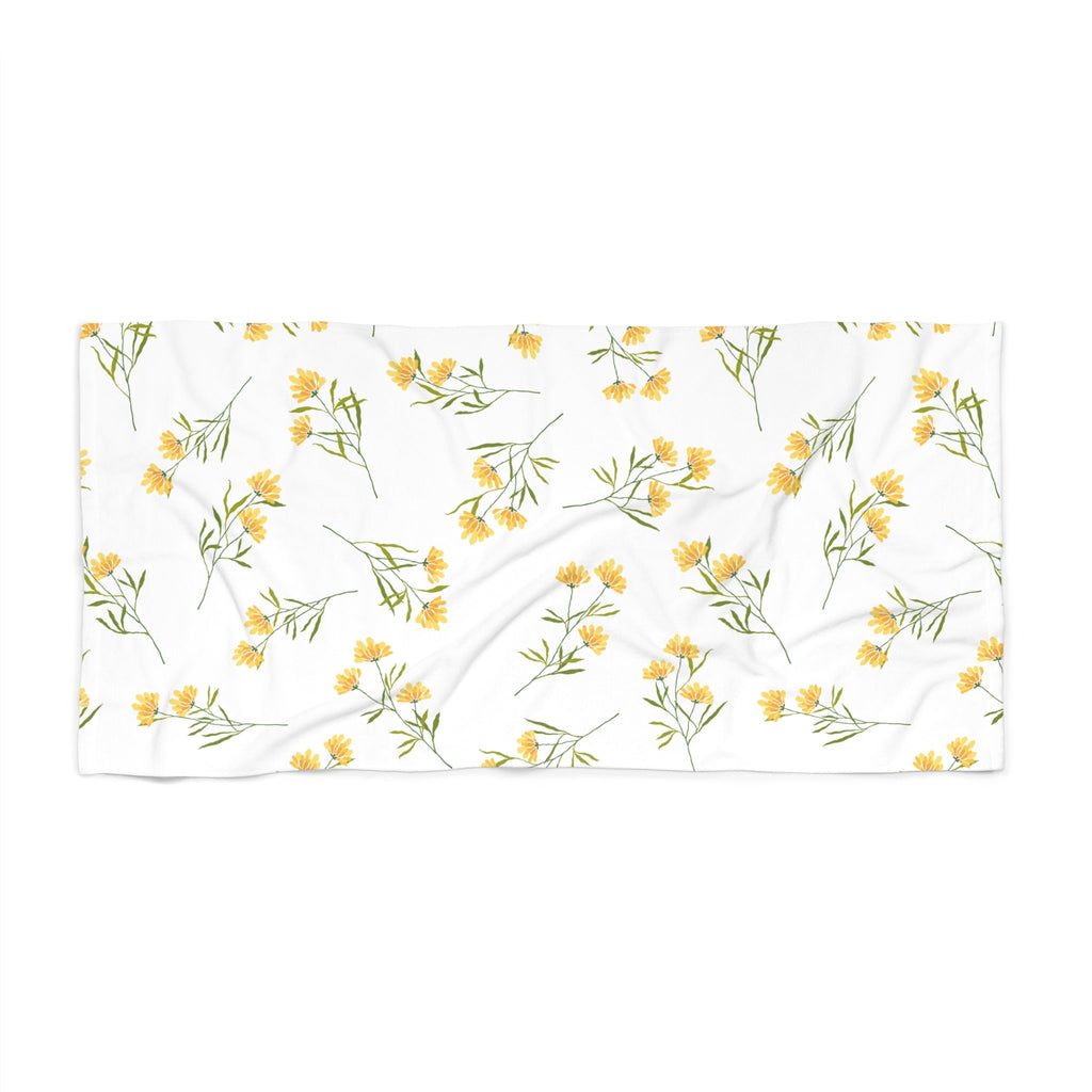 Customizable: Summer Floral Beach Towel, Vibrant Towels for Beach Days, Poolside Accessories, Perfect for Vacations, Gifts for Sun Lovers