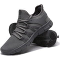 Inzcou Mens Size 9 Gray Lace Up Lightweight Non Slip Running Gym Athletic Shoes