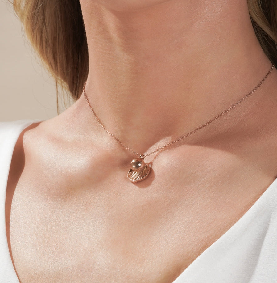 Treasure - Cremation Necklace for Dog & Pet Ashes - Rose Gold