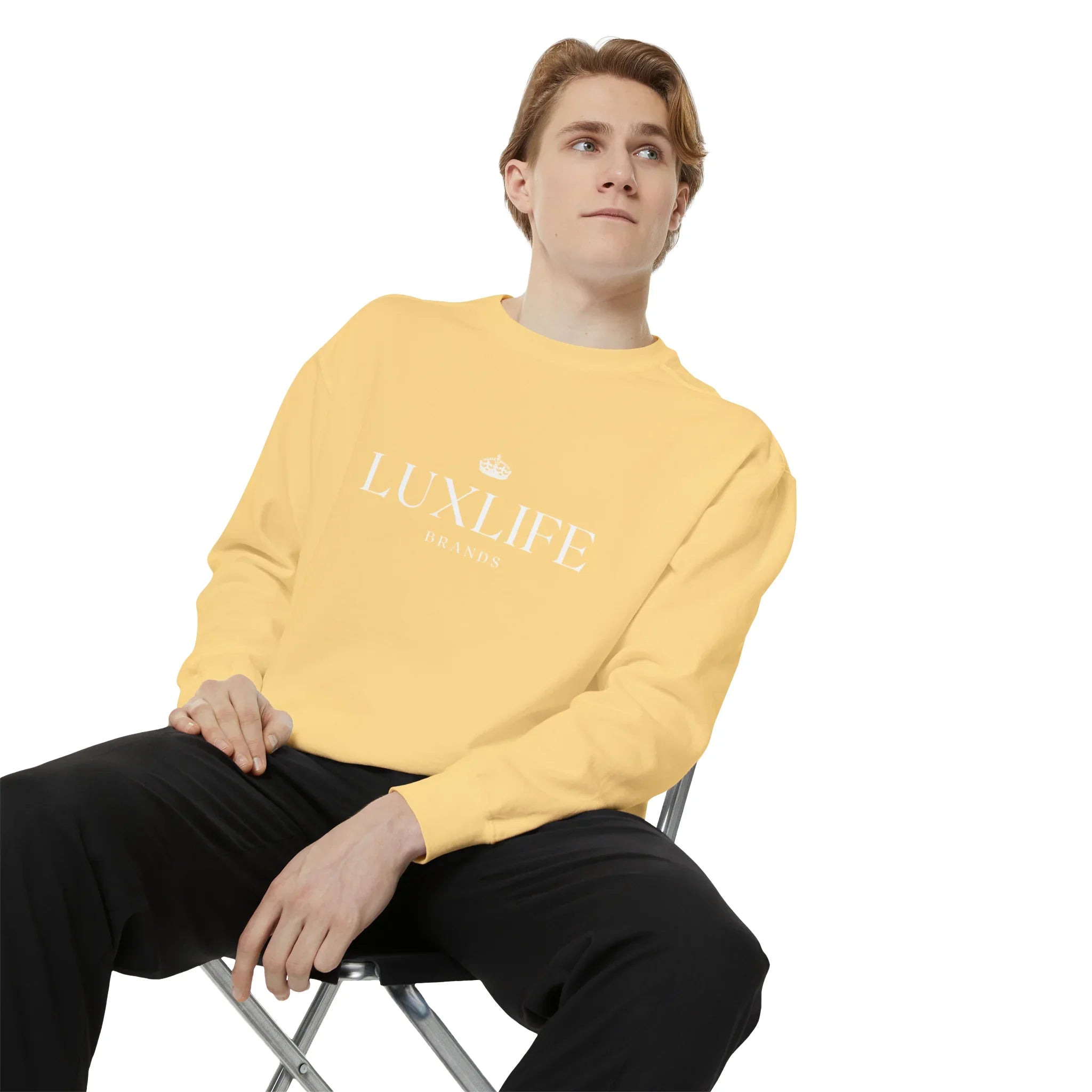 Luxlife Brands Garment-Dyed Sweatshirt