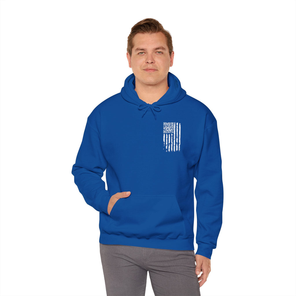 American Flag QR Code Hooded Sweatshirt