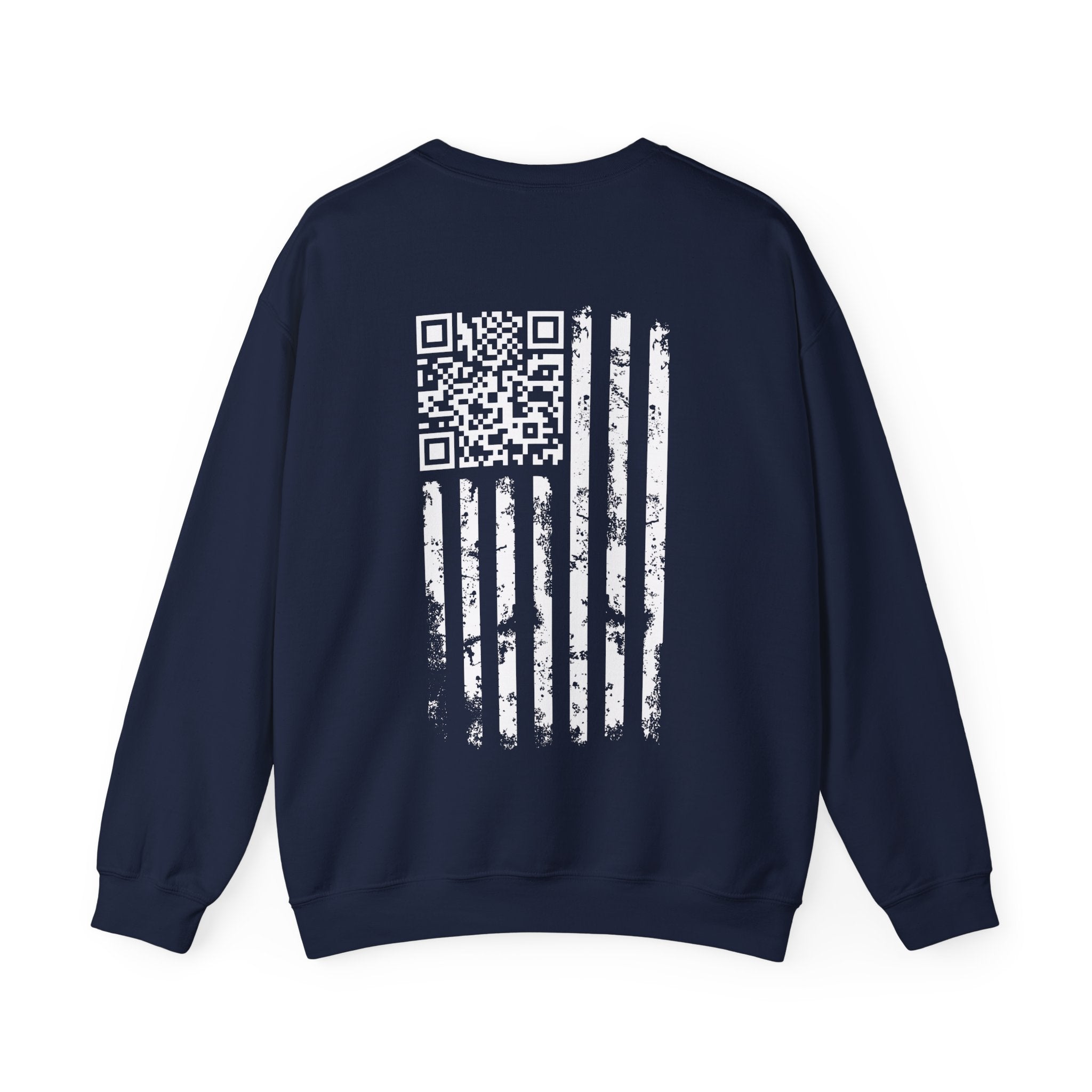 American Flag QR Code Crewneck Sweatshirt